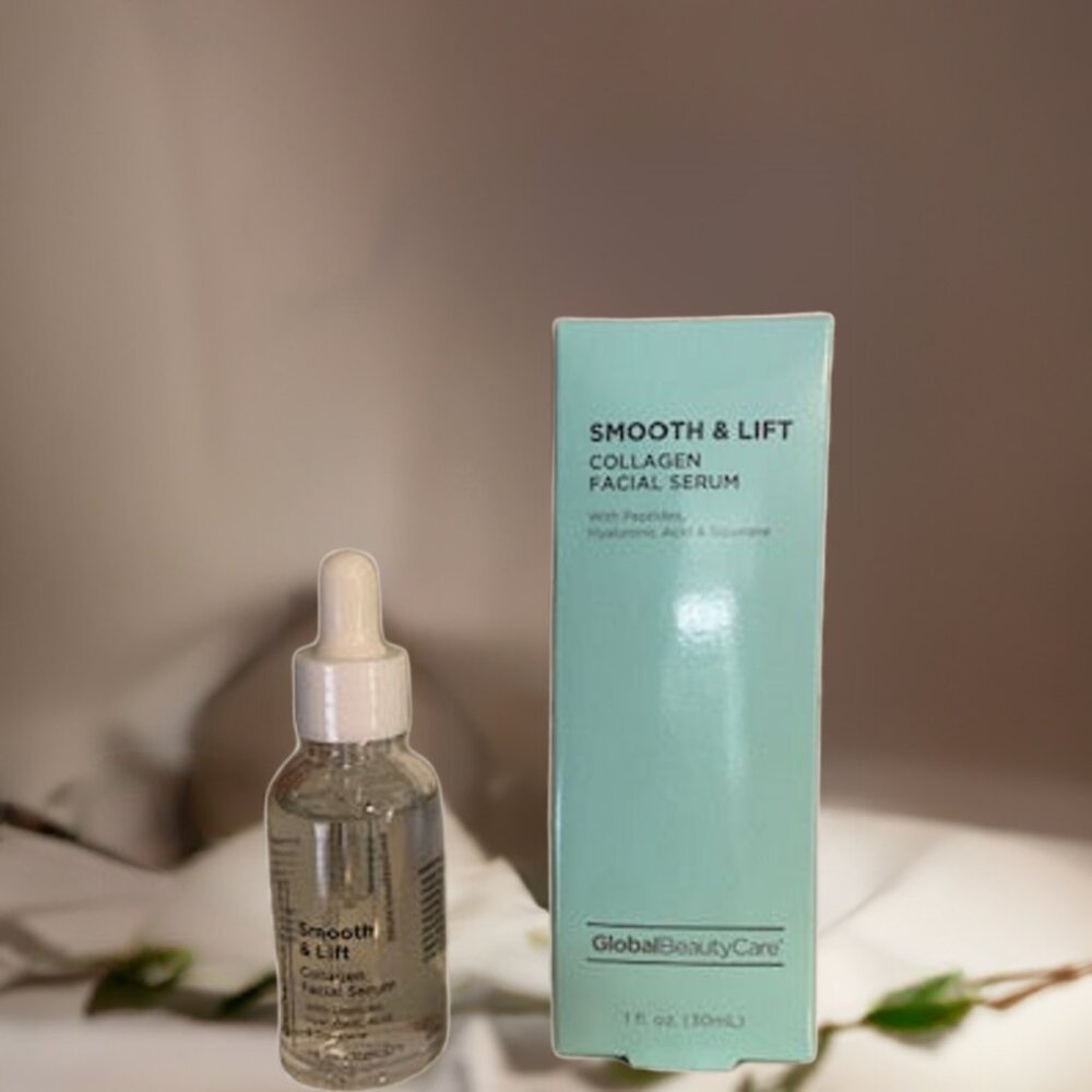 Smooth & Lift Collagen Facial Serum with Peptides, Hyaluronic Acid & Squalane